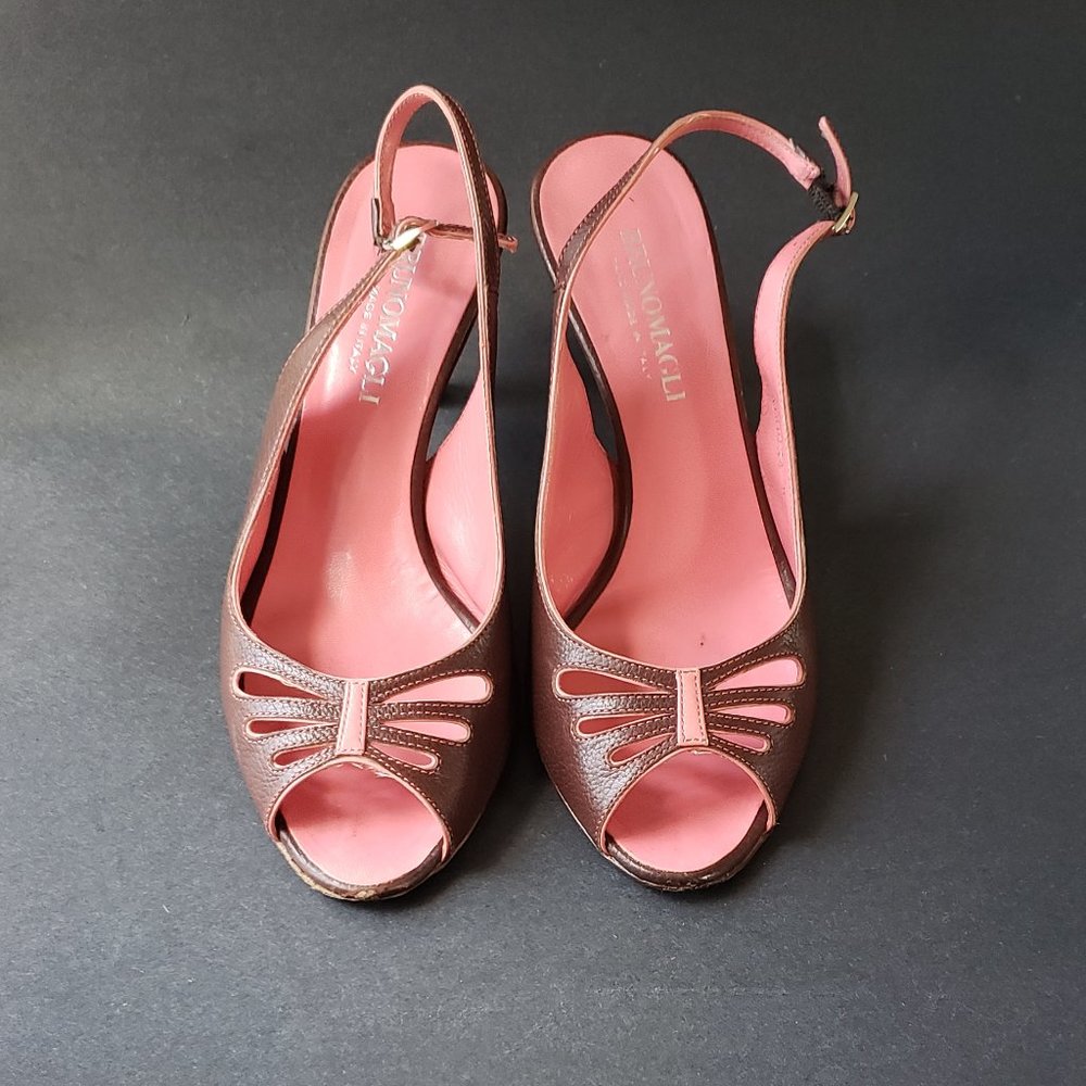 Bruno Magli Slingback Peep Toe Heel